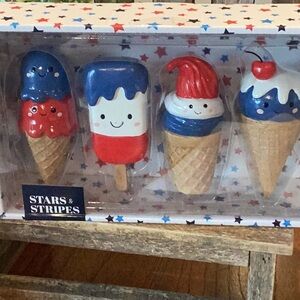 Patriotic Faux Ice Cream Decor